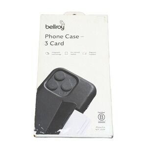 Aa2O Bellroy - iPhone 16 Pro Max Leather Phone Case - w/ 3‎ Card Compartment Blk